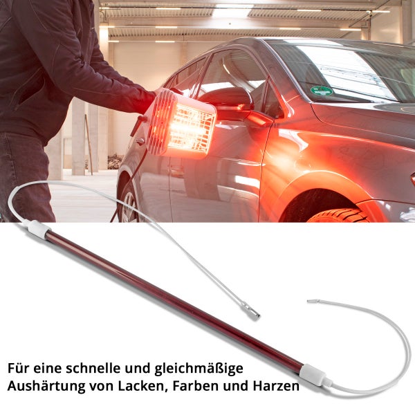 Infrarotlampe zur Trocknung von Lacken, Farben und Harzen an einem Auto