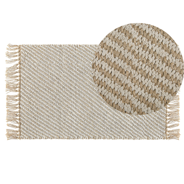 Teppich ALADAG Beige 50 x 80 cm Jute
