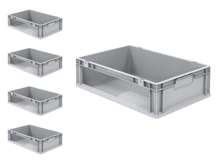 PROREGAL SuperSparSet 5x Eurobox NextGen Store HxBxT 17 x 40 x 60 cm 34 Liter Seite Offen Eurobehälter Transportbox