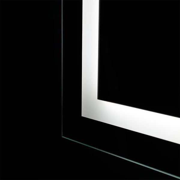 Detailansicht eines Spiegels mit Beleuchtung
