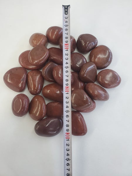180kg Polierter Kiesel Flusskiesel Kieselsteine Gartenkies Zierkies rot