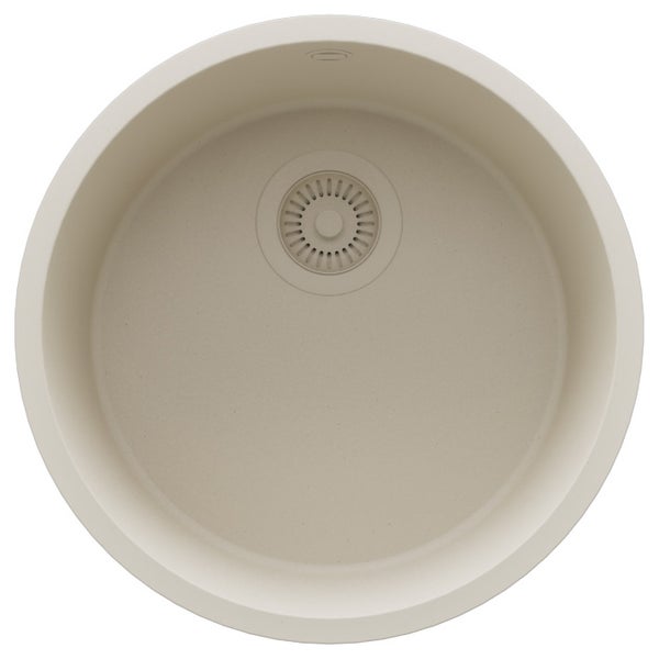 Runde Küchenspüle aus Granit mit Abfluss