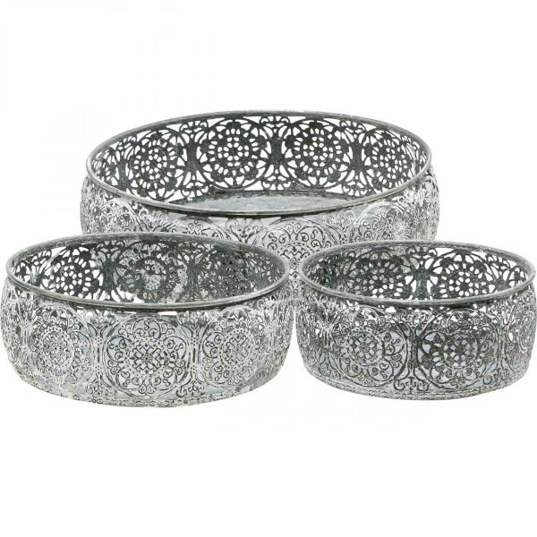 Dekoschalen Set mit filigranem Muster für den Innenbereich