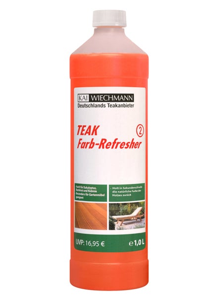 Gartenmöbel Holzpflege Teak Farb-Refresher 1 Liter sorgt für eine intensive Holzfarbe