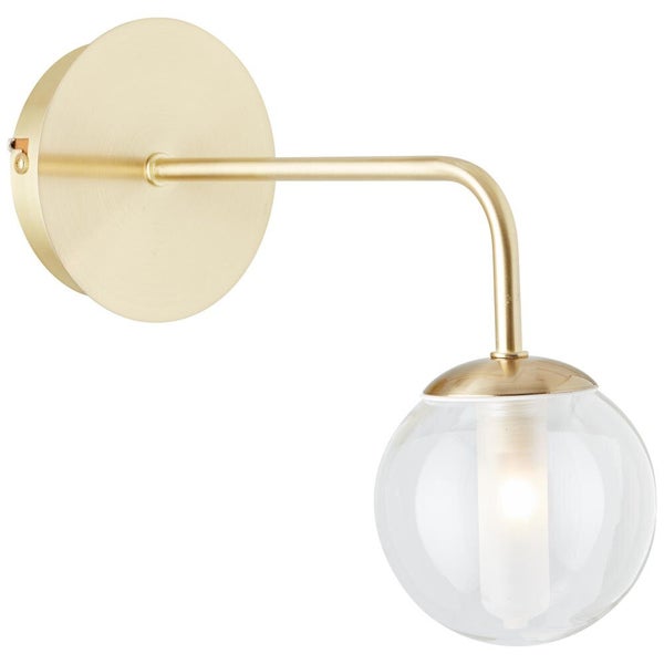 Wandleuchte Gitse in Gold und Transparent G9 IP44