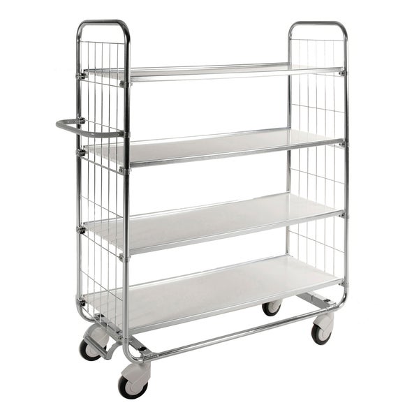 Rollwagen mit vier Ablageflächen und Griff