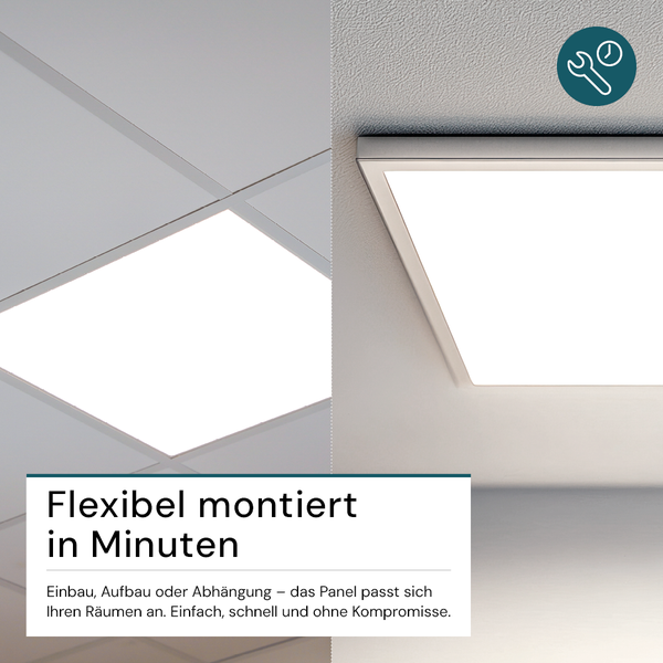 Deckenleuchte mit Installationssymbol