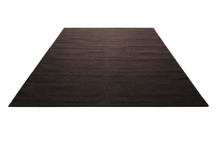 Kelim Teppich Braun aus Wolle Perpignan Green Looop 80x150 cm