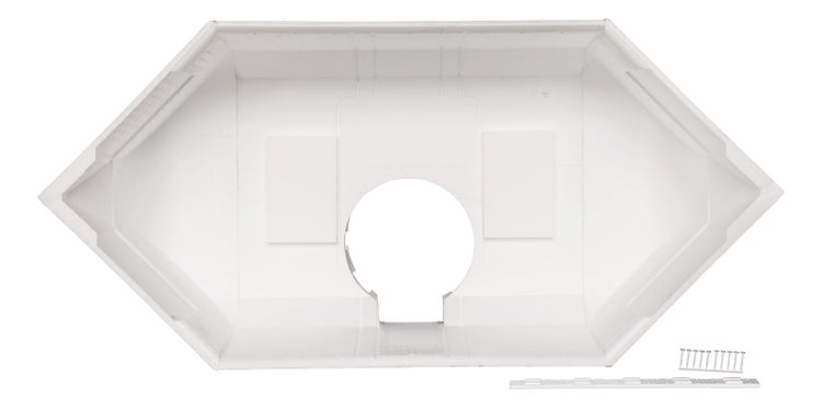 Calmwaters® Wannenträger 190 x 90 cm Exclusive, Passend für Sechseck-Badewanne 190x90 cm, Styroporträger, Schall- und wärmedämmend, Direkt verfliesbar, Badewannenträger in Weiß, 03AX3364