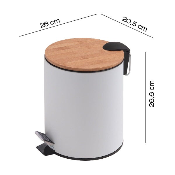 3l Mülleimer in runder Form | Ortensia