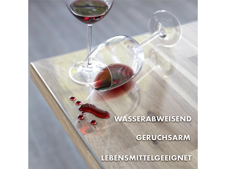 FLOORDIREKT Tischfolie Crystal - nach Maß - mit abgeschrägter Kante - Transparent - 1,6 mm Stärke - 70 x 210 cm