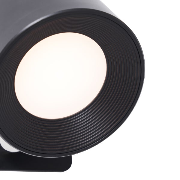 Nahaufnahme einer runden LED-Wandleuchte