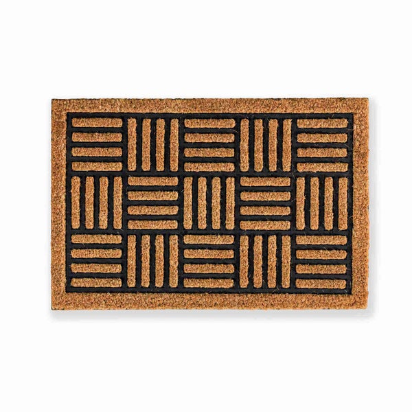 Fußmatte aus Kokosfaser mit geometrischem Muster