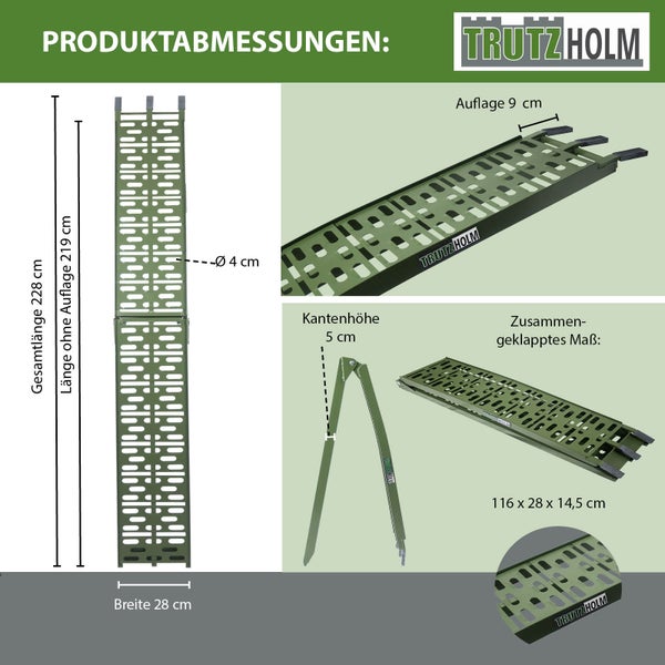 Abmessungen der Trutzholm Laderampe
