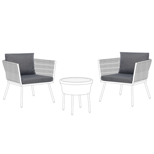 Outdoor Kissenbezug Set GARGANO Grau