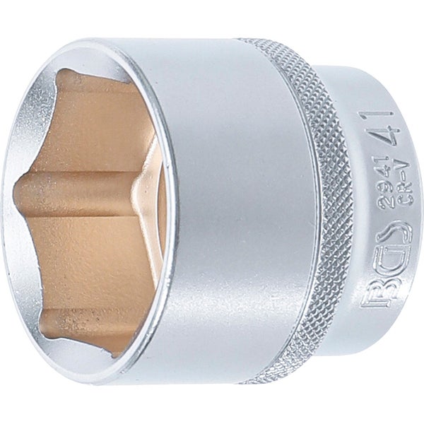 BGS Steckschlüssel-Einsatz Sechskant Antrieb Innenvierkant 12,5 mm (1/2) SW 41 mm - 2941