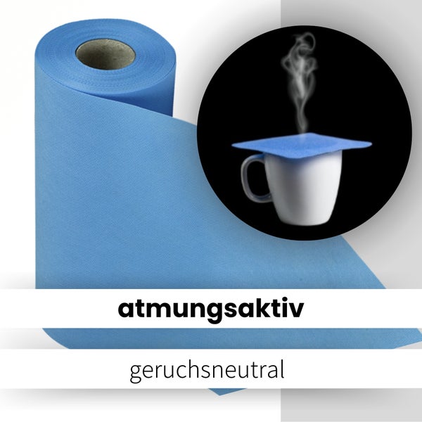 Sensalux Tischläufer, Länge: 25m, stoffähnliches Vlies, Breite: 30cm, Hellblau