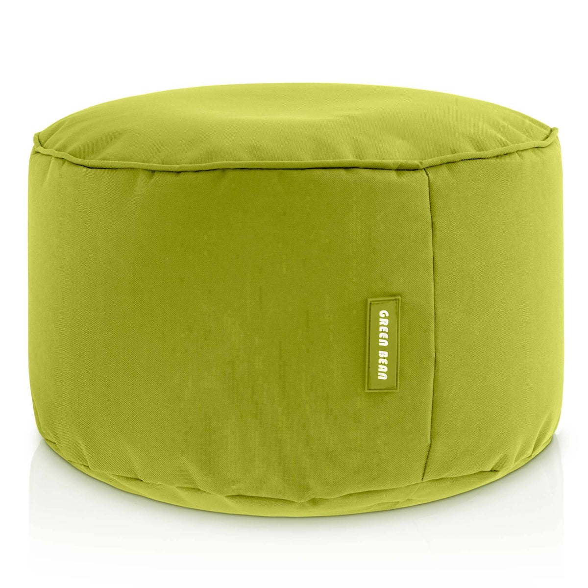 Green Bean© Sitzsack-Hocker 45x25cm mit EPS-Perlen Füllung - Fußhocker Fußkissen Sitz-Pouf für Sitzsäcke - Bodenkissen für Kinder und Erwachsene - Fußablage Sitzkissen Sitzhocker Grün