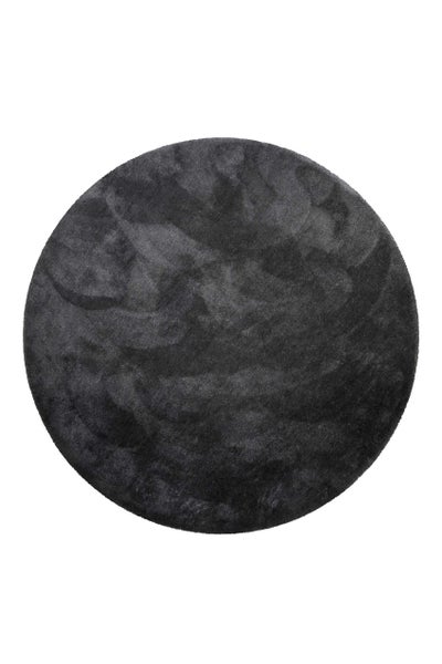 Teppich Rund Anthrazit Hochflor Pisa Homie Living 120 cm rund