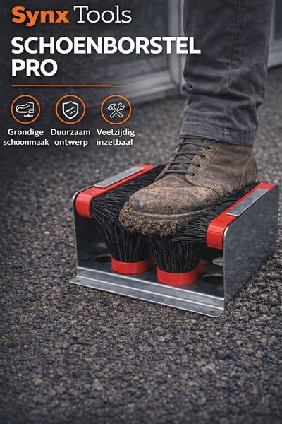 Synx Tools Schuhbürste Pro mit stehendem Benutzer