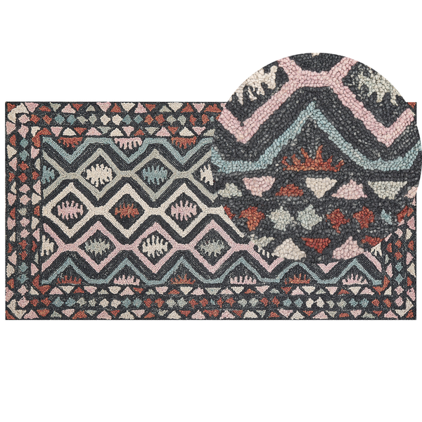 Teppich Wolle mehrfarbig 80 x 150 cm HAYMANA