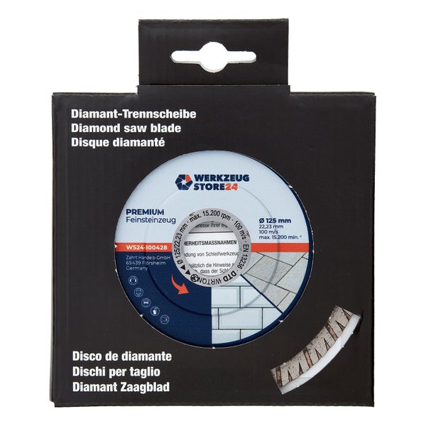 Diamanttrennscheibe in Verpackung