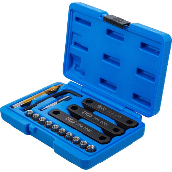 BGS technic Gewindereparatur-Satz in blauem Kunststoffkoffer