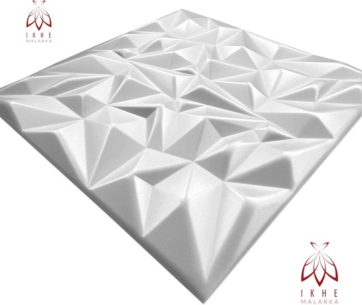 Quadratisches 3D Wandpaneel mit geometrischem Prismenmuster für Wandgestaltung und Dekoration
