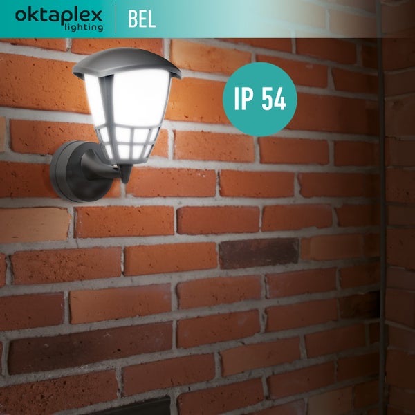 Außenleuchte Oktaplex Bel anthrazit E27 Lichtfarbe wechselbar IP54 Wandlaterne Außenwandleuchte 230V