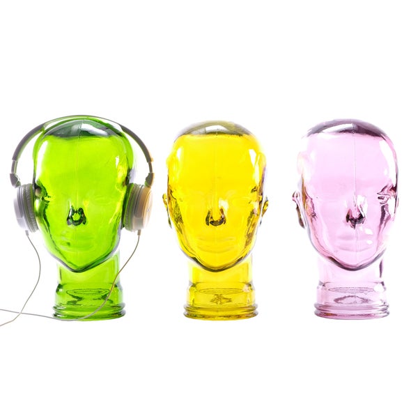 Kopfhörerständer MICK Glas transparent gelb