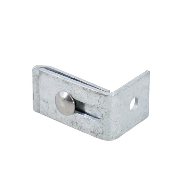 Metallwinkel mit Schraube und Bohrung