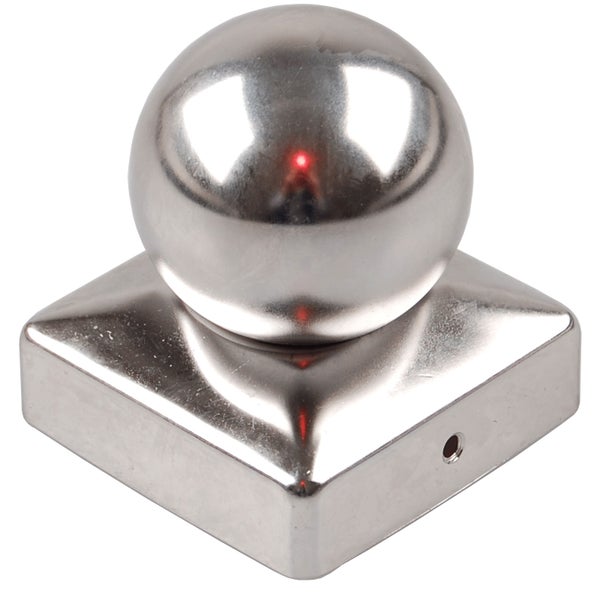 Pfostenabdeckung aus Metall mit Kugelform
