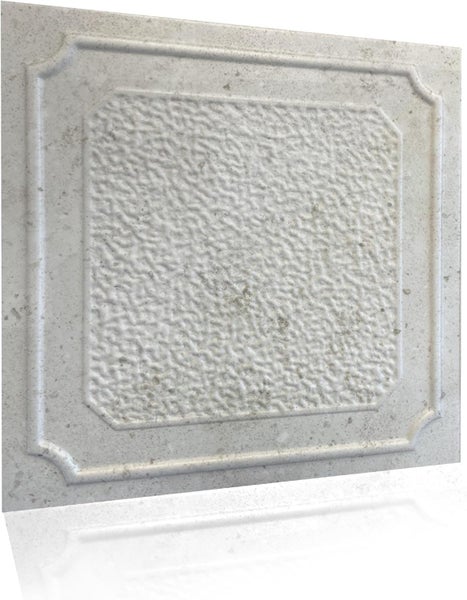 Paneelen aus Polystyrol XPS Styropor Deckenpaneelen Wandpaneelen in weißer Betonoptik - 50x50cm 3mm stärke 12020