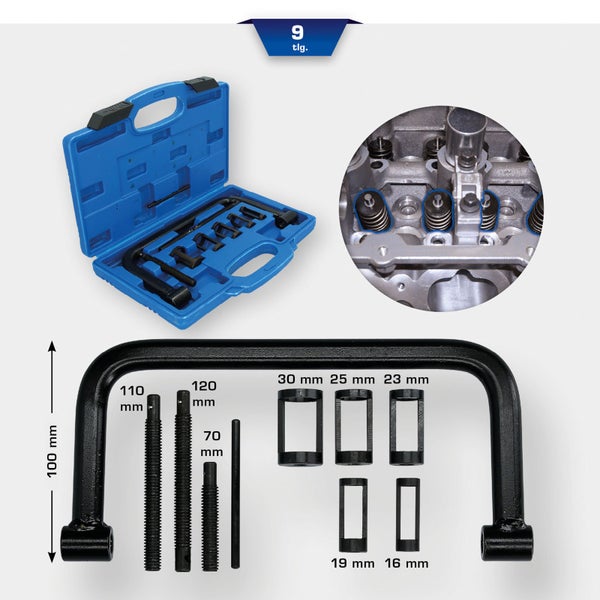 BRILLIANT TOOLS Ventilfeder-Montagewerkzeug-Satz 9tlg. - BT541050