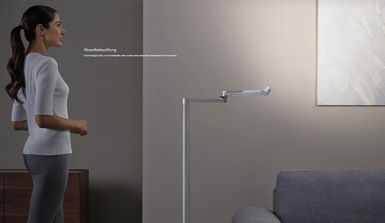 Dyson Solarcycle Morph LED Stehlampe Wohnzimmer 4in1, Stehleuchte schwarz - 125 x 46,5 x 30,1 cm, Lampe Leuchte