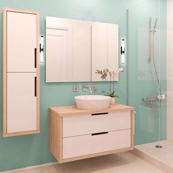 Spiegelleuchte - 7W, 690lm, LED, IP44, 40cm, neutralweiß, schwarz