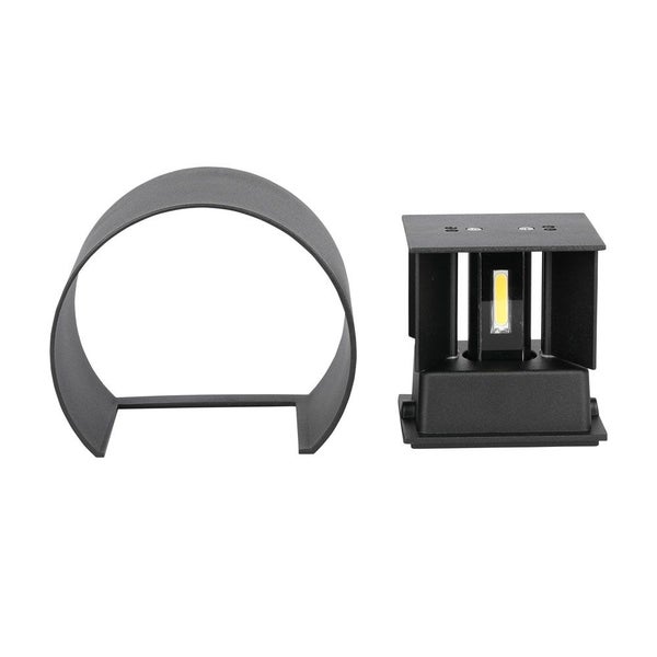V-TAC VT-756-B-N - Runde LED-Wandleuchten - Bridgelux - IP65 - Schwarz - 5W - 700 Lumen -