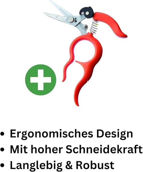Gartenschere Freihändig – Ergonomische Schere mit Edelstahlklingen für präzise Gartenarbeiten