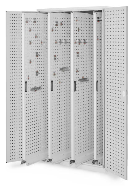 Werkzeugschrank mit Lochplatten und Werkzeughaken