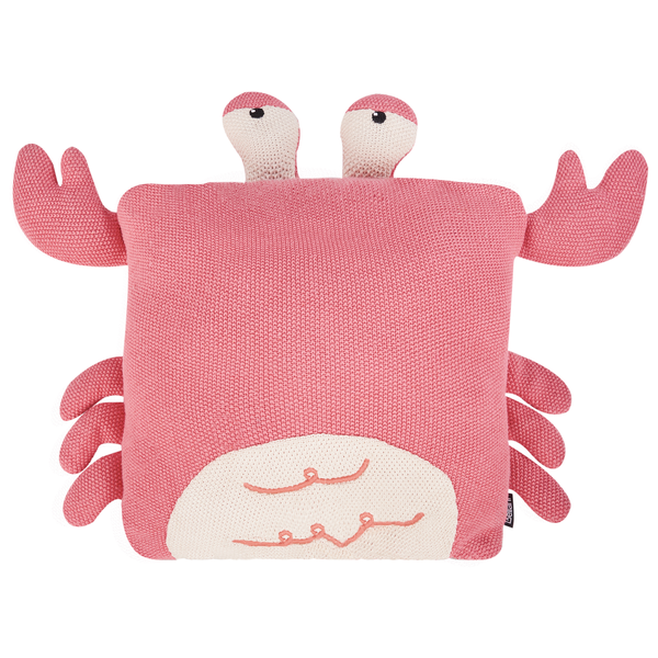Kinder Dekokissen Krabbemotiv Baumwolle rosa 35 x 35 cm 2er Set JARGALL