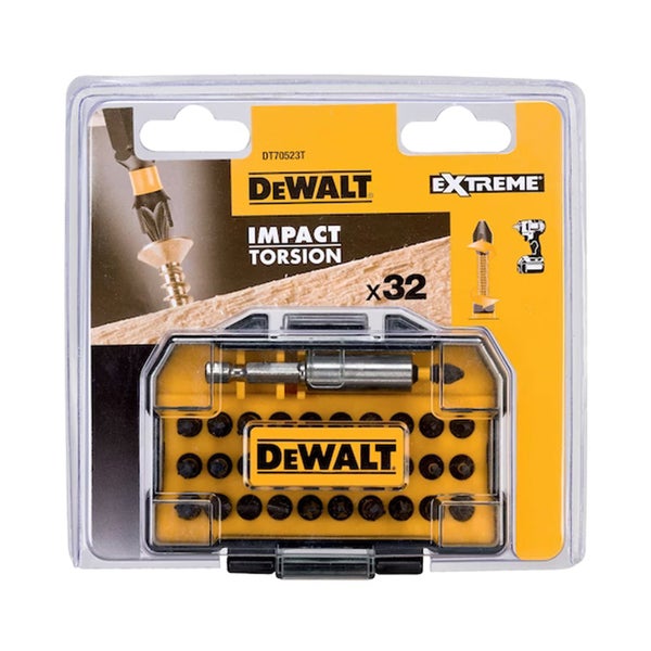 DeWalt Schlag-Schrauberbit-Set mit 32 Teilen in Verpackung