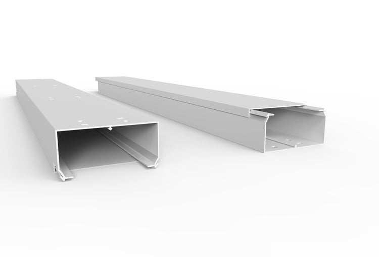 CILSON WDK12060W Art.-Nr. 6800490 Kabelkanal 120 x 60 mm x 2.000 mm - Kanaloberteil und -unterteil mit Bodenlochung, weiß RAL 9010