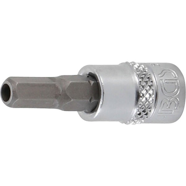 BGS Bit-Einsatz Antrieb Innenvierkant 6,3 mm (1/4) Innensechskant mit Bohrung 5 mm - 5156-5