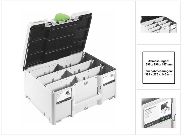 Festool Systainer SORT-SYS3 M 187 DOMINO Werkzeugkoffer ( 576793 ) 396 x 296 x 187 mm