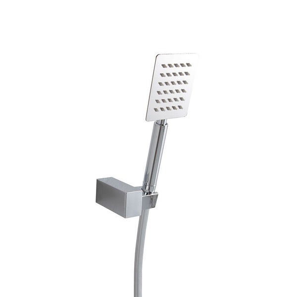 Handbrause mit Brauseschlauch und quadratischem Kopf