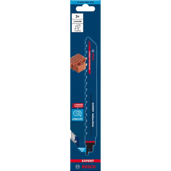 Bosch 3x Expert Hollow Brick S 1543 HM Säbelsägeblatt - 2608900415