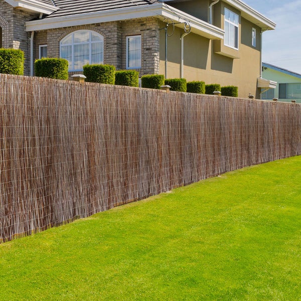 FLOORDIREKT Weidenzaun - Weidenmatte - Natürlicher Sichtschutz für Garten, Terrasse & Balkon - 200 x 500 cm