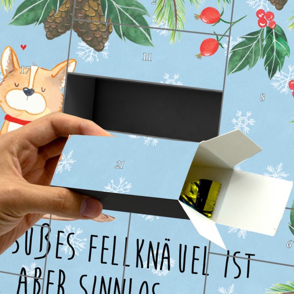 Mr. & Mrs. Panda Befüllbarer Adventskalender Hund Glück - Blau Pastell