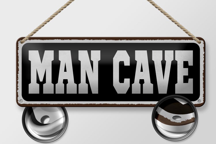 Blechschild Spruch 27x10 cm Man Cave Männer Höhle Dekoration