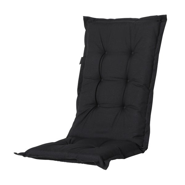 Hochlehnerauflage Panama schwarz - Ca. 123x50 cm - 4er-Set